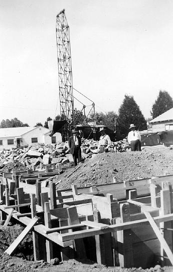 008.jpg - Foundation laid, 1946 (looking west down Clark Way)