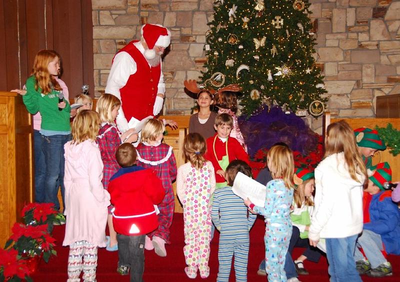 Pageant3.jpg - He gathers the children at the pageant.
