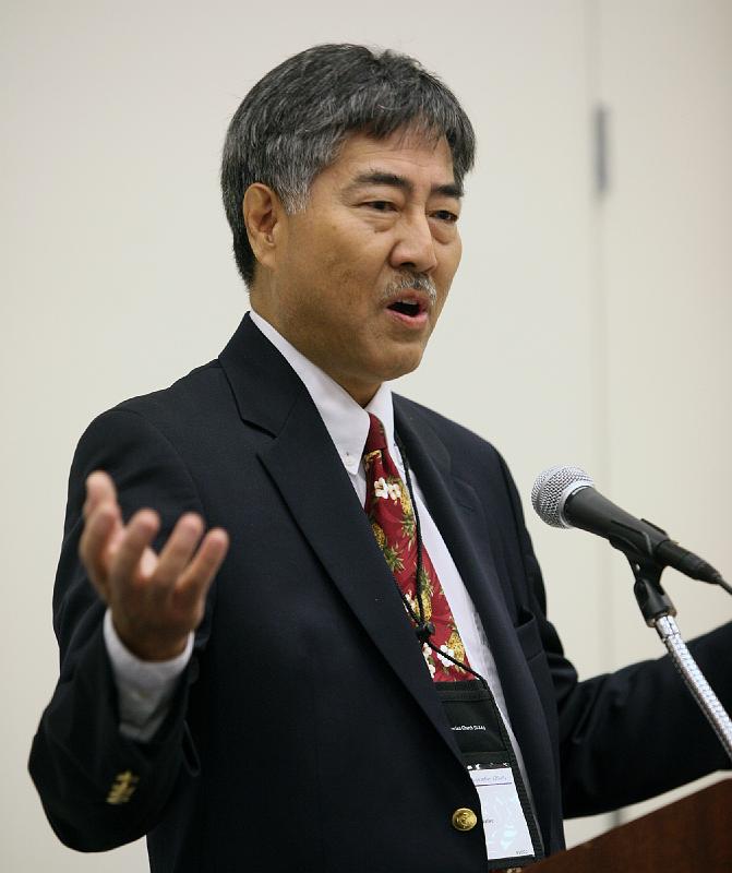 510.jpg - The Rev. Ron Kobata, executive assistant to the Bishop of the Buddhist Churches of America, spoke on an interfaith perspectives panel at the Ecumenical Breakfast on Wednesday. Photo by Danny Bolin