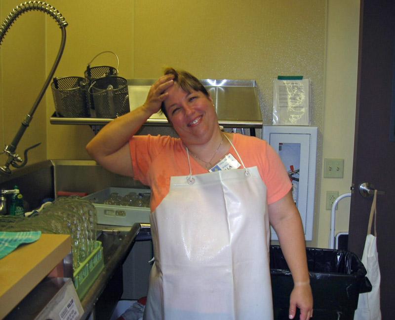 IMG_0711.jpg - Della Smith, ever faithful in the kitchen.