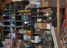 DSC 0110  Organization and chaos meet in this wall inside the shop.