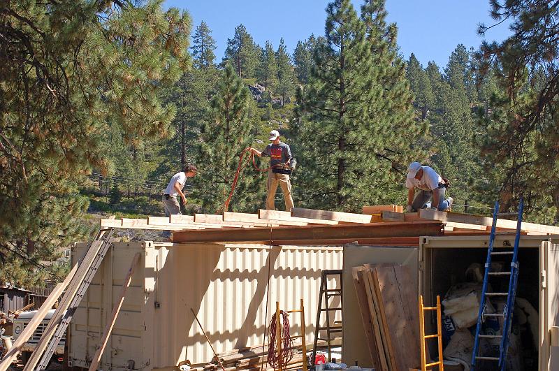 306.jpg - The roof framework takes shape.