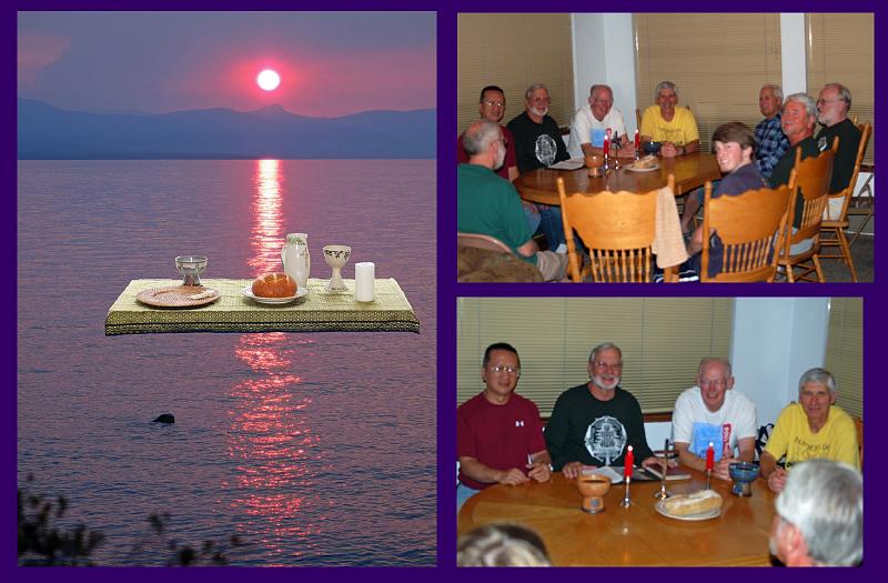 318.jpg - Sunday evening, after dinner, we hold a brief Communion service in our cabin.