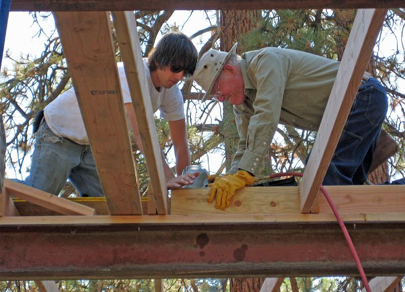 409.jpg - David and Art work out a framing detail.