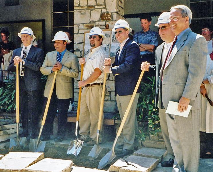 111.jpg - The architects and contractors pause for a photo, before continuing their digging.