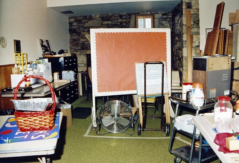 301.jpg - The Chapel was pressed into service as a storage room, while the Social Hall was being remodeled.