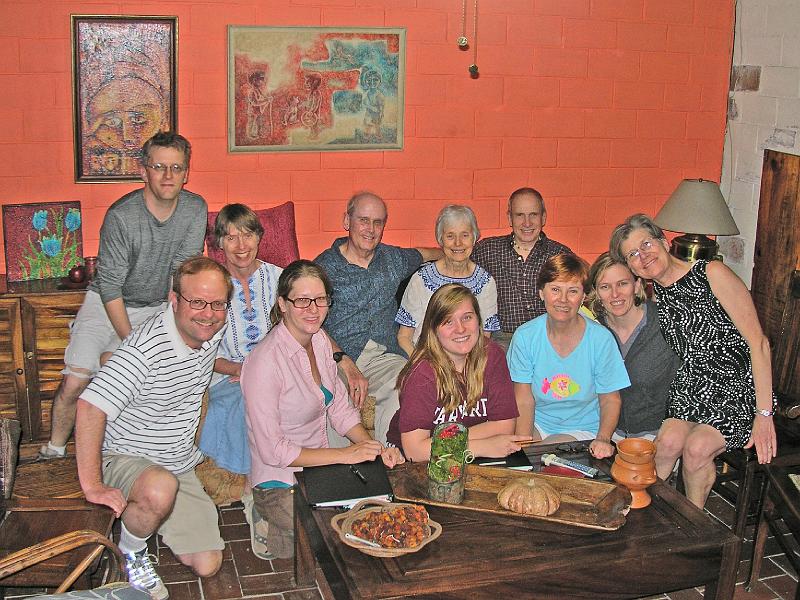 D005.jpg - SOUTH BAY SANCTUARY COVENANT February 2008 Delegation to El Salvador: Front row, L  R:  Mark Reedy, Rosie (delegation leader and translator), Rachel Buckley,* Maureen Ryan,* Suzanne Wolf,* Linda Buckley. Back row:  Chris Nilson,* Karen Skold, Dale Bracey,* Arlene Schaupp, John Bayer.     (* Members of Stone Presbyterian Church)