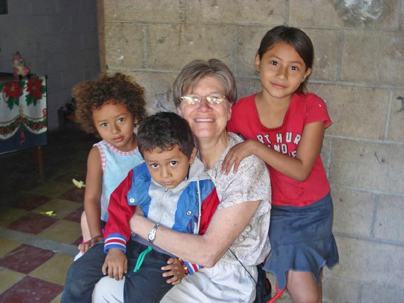S484.jpg - Linda Buckley enjoyed the children in her host family.