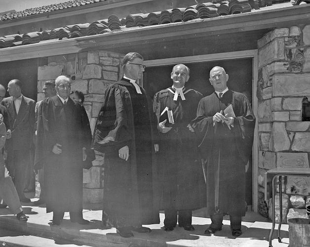 10.jpg - Photo from the July 10, 1955 Dedication Ceremony.  Rev. Thomas Simpson is shown on the right.
