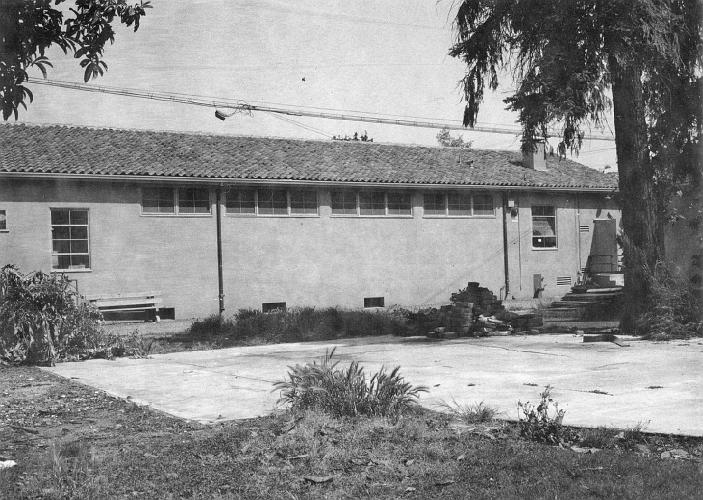 4.jpg - View shows the Social Hall as it appeared in 1950.  Afterward, windows were changed and entrance doors added.