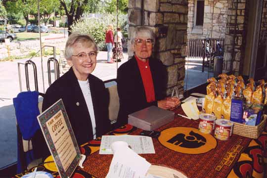 PW selling Fair Trade coffee